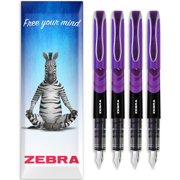 JPC CREATIONS Lot de 3 Stylo-plumes 1 cartouche d'encre bleue
