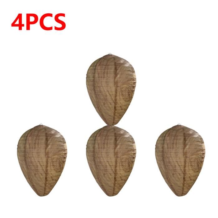 Leurres Faux Nids De Guêpes [Lot De 4] | Dissuasion Naturelle Pour Jardin Et Maison | Nids En Papier Réalistes