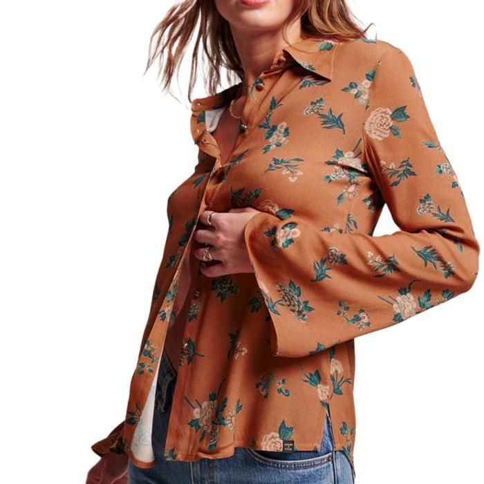 Chemise Orange Femme Superdry Seventies Orange Cdiscount Prêt-à