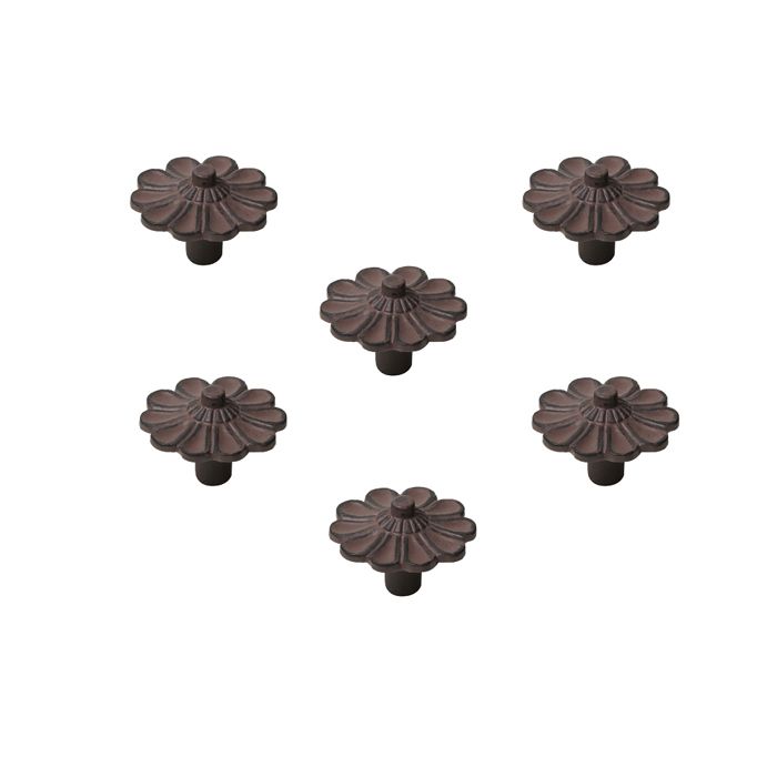 6 Un. Bouton Poignées De Meuble Pour Bébé Carré Bois Rose SHABBY CHIC