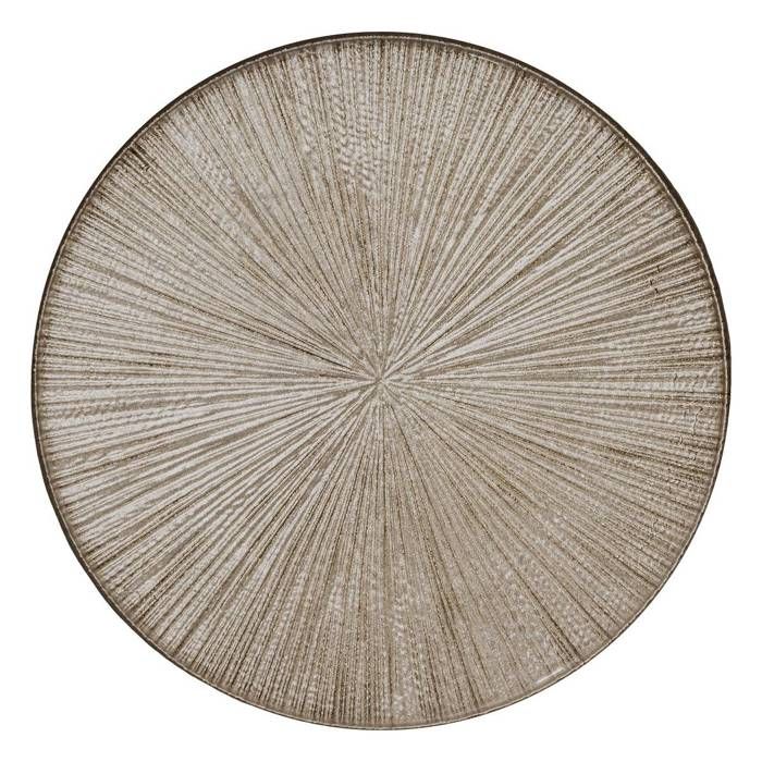 Assiette plate Gloria D.28cm champagne - Atmosphera Créateur dintérieur Assiette plate Gloria D.28cm champagne - Atmosphera Créateur dintérieur