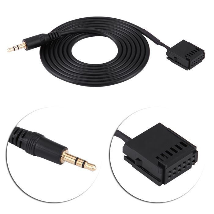 Eosnow Cable Auxiliaire Audio AUX De Voiture Avec Outils De Retrait Radio Pour Peugeot 307 308 407 C2 C5 Citron