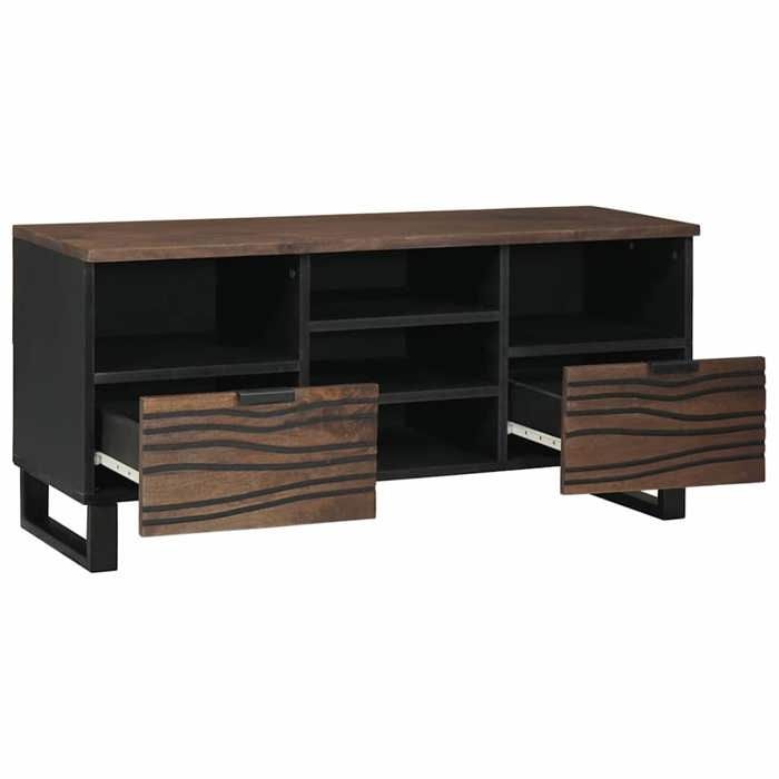 CLARENCE - NEW Meuble de rangement/ Meuble TV - JILLS - Armoire Télévision 100x33.5x46cm en bois massif et bois dingénierie