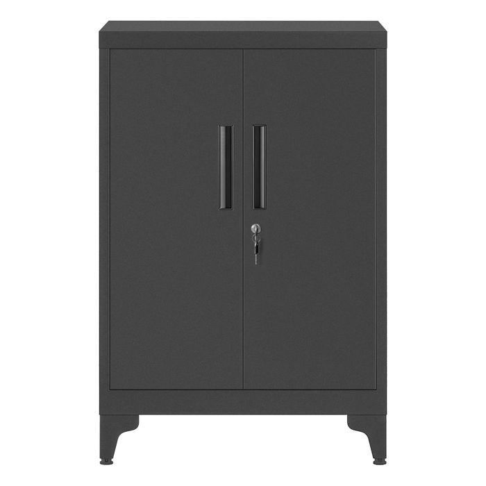 Armoire de Rangement pour Garage ou Bureau Serrure Noir