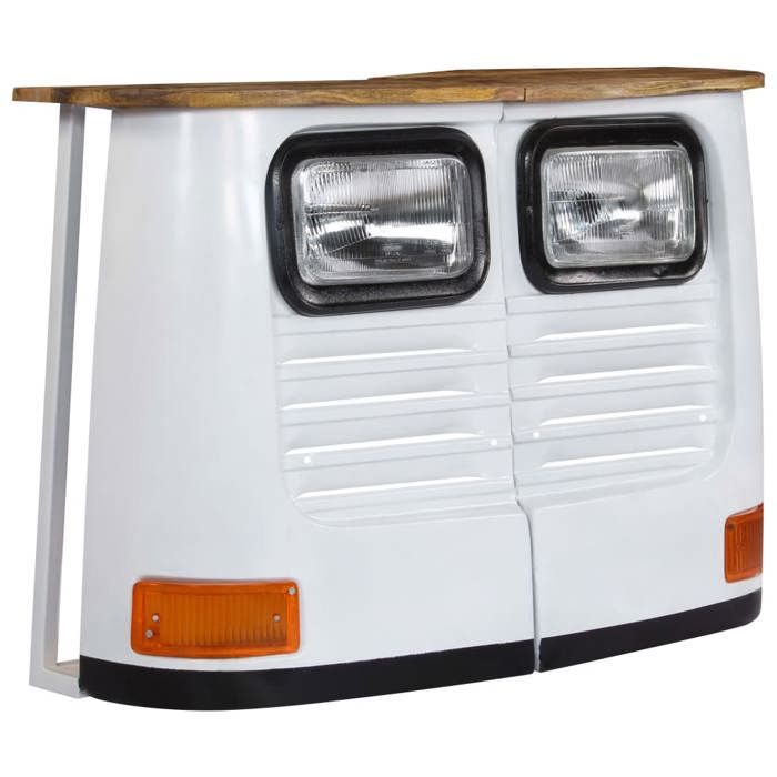Buffet en bois de manguier - vidaxl - Forme de camion - Blanc - 108x30x72 cm - Bois de manguier massif