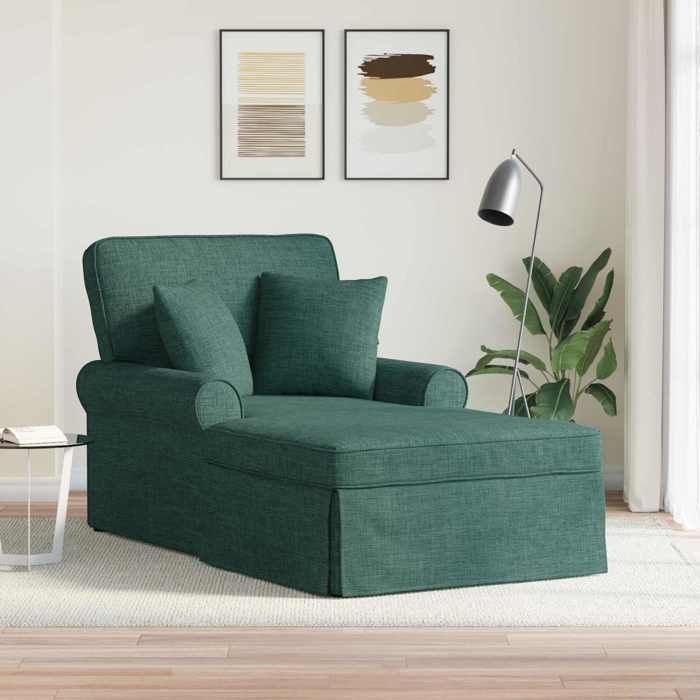 (ON SALE)Méridienne - Confort optimal - 1 place - Chaise lounge avec jupe Vert foncé 91x157x91 cm tissu - 91x157x91 cm @FR(359659) (ON SALE)Méridienne - Confort optimal - 1 place - Chaise lounge avec jupe Vert foncé 91x157x91 cm tissu - 91x157x91 cm @FR(359659)