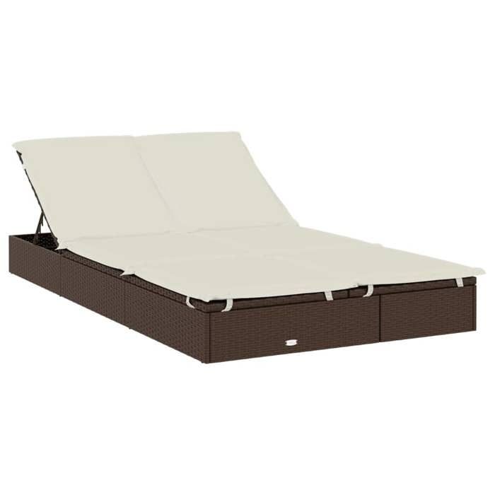 Sale 2026 Transat 2 places - BURKE - LIT DOUBLE - Pour jardin - avec toit rond marron 211x112x140 cm Cc365