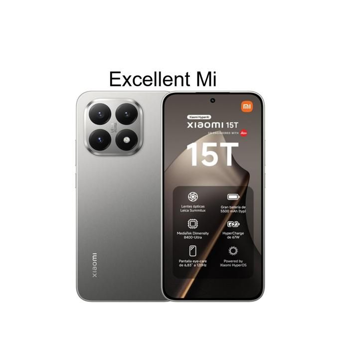 Xiaomi 15T 5G Smartphone de 12GB RAM ROM Vendu par Excellent Mi EU Version Chargeur non inclus - vue 1