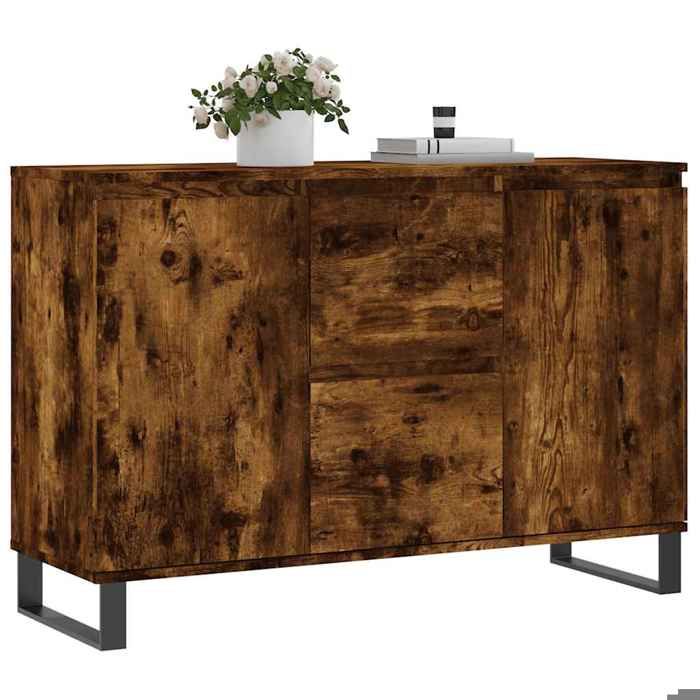 NEUFBuffet Bas - Buffet de rangement/Buffet Salle à Manger - chêne fumé 1015x35x70 cm bois dingénierie 03_92384934