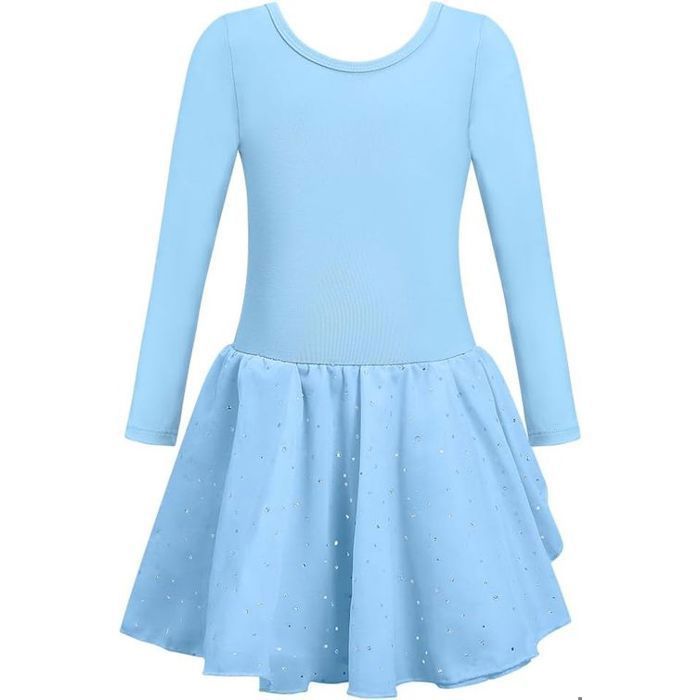 Justaucorps de ballet - SINOEEM - 150 cm - Manches longues - Jupe tutu - Dos tressé