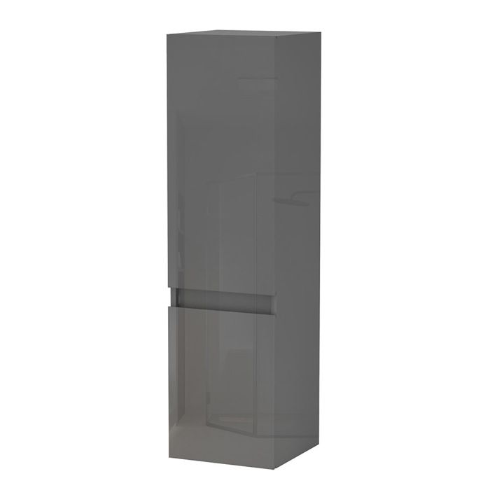 AICA meuble colonne de salle de bain 30 cm anthratie brillant - 2 portes - design épuré moderne - suspendu - pour rangement optimal AICA meuble colonne de salle de bain 30 cm anthratie brillant - 2 portes - design épuré moderne - suspendu - pour rangement optimal