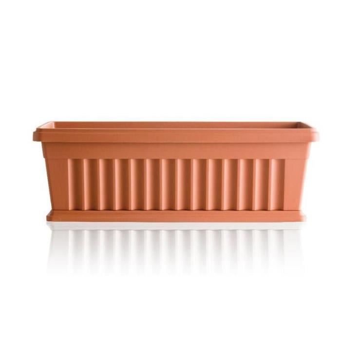 Jardinière - IRIS - 50 cm - Terracotta Rouge - AC-DÉCO