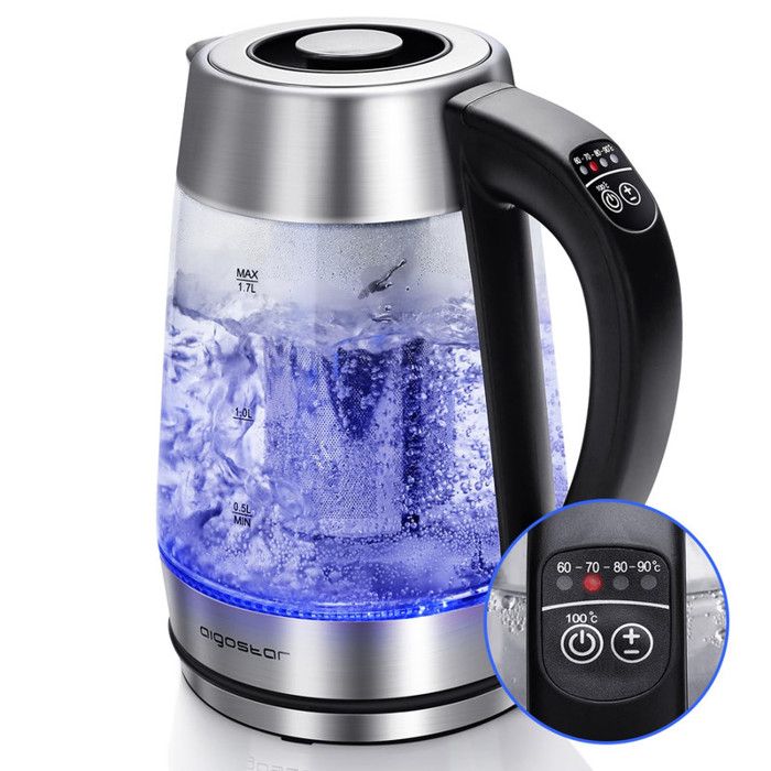 Bouilloire 1,7 L avec infuseur en verre Aigostar