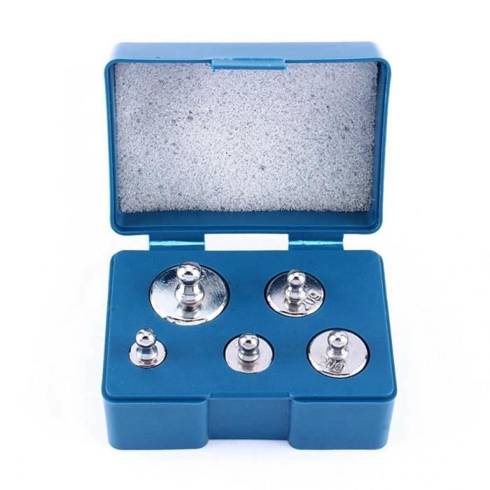 Kit 7 Pièces Poids D'Étalonnage Précision 500g – 200g + 100g X2 + 50g + 20g X2 + 10g Pour Balance Bijoux Numérique