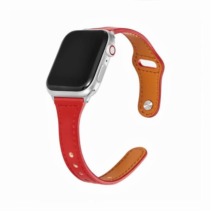Bracelet Pour Montre Connect e Bouton Snap Conception Cuir
