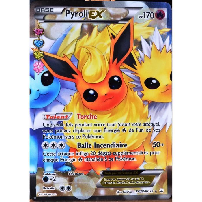 Carte Pokemon Rc28 Pyroli Ex 170 Pv Ultra Rare Full Art Rayonnement Fr Achat Vente Carte A Collectionner Cdiscount