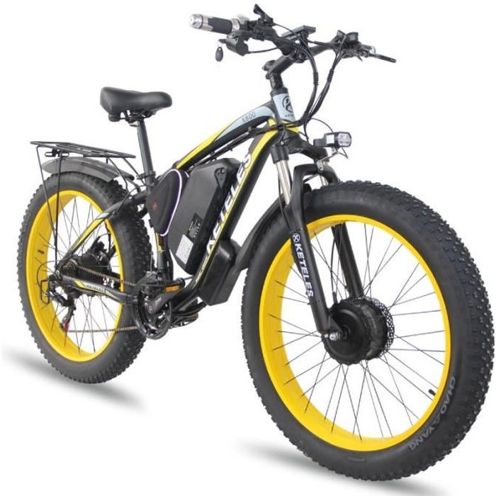 Vélo électrique - MARQUE - 26 pouces 4.0 - Batterie Lithium 48V23Ah - Roue arrière