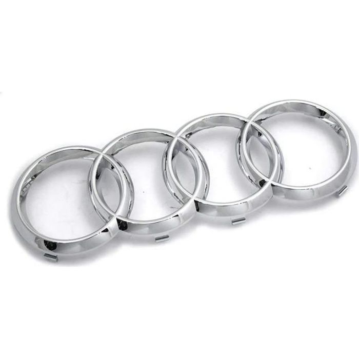 Emblème Audi pour calandre, anneau, logo extérieur, chromé