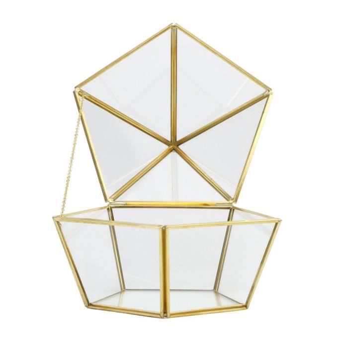 NCYP Terrarium En Verre Forme Maison 16cm - Boîte Géométrique Pour Plantes Succulentes Et Décoration