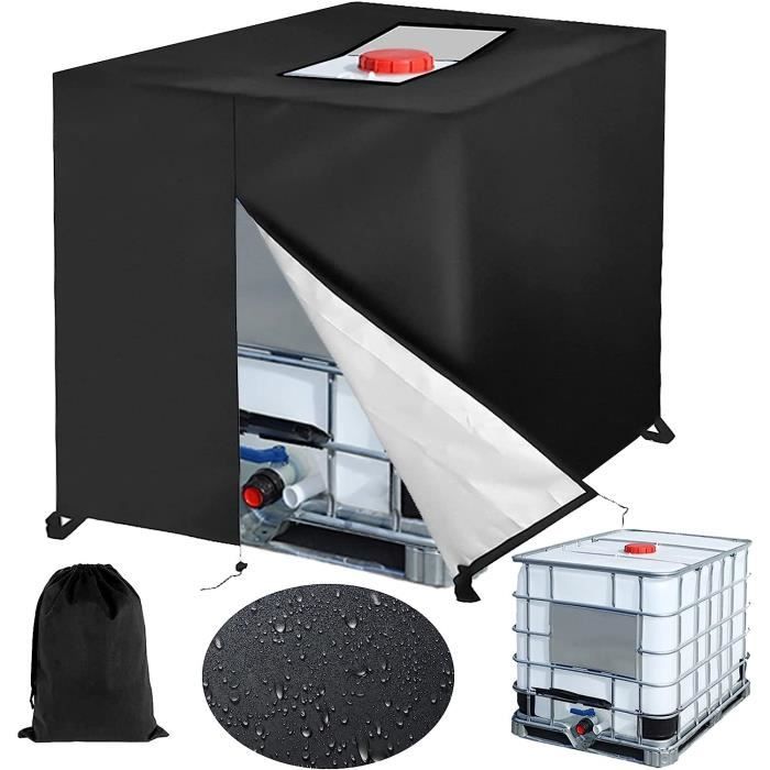 Bâche De Protection Pour Cuve IBC 1000L - Couverture étanche Anti-UV Avec Fenêtre Transparente