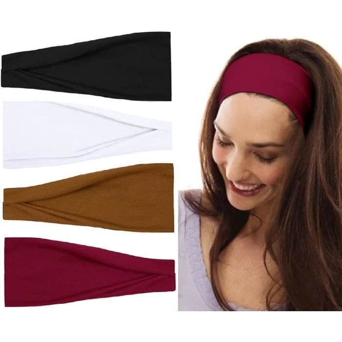 Bandeaux Pour Femmes Laine À Tricoter Solide Haut Vide Pull Chapeau Bandeau De Cheveux Automne