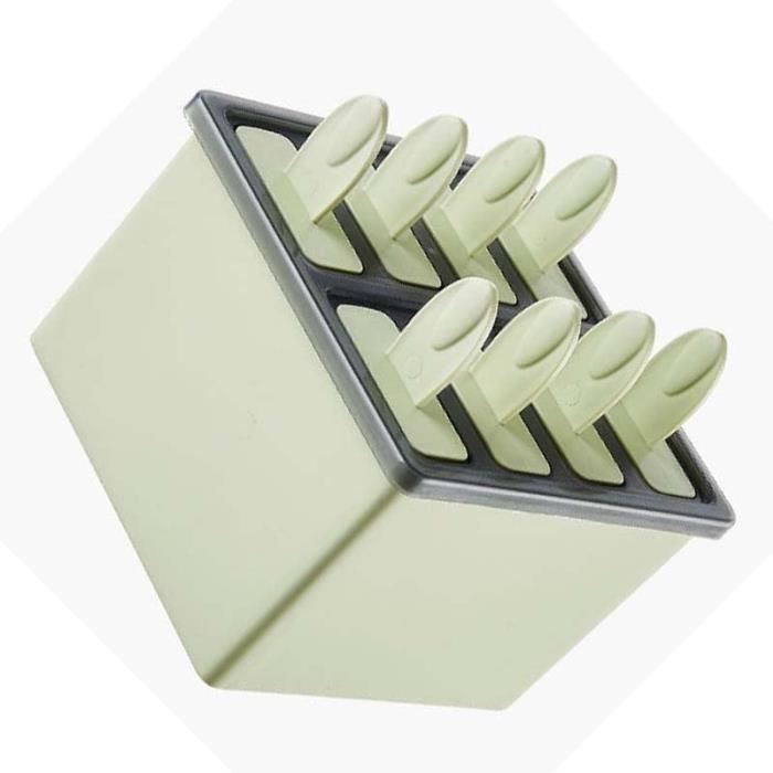 Moule à Glace Silicone 10 Cavités - Avec Bâtons, Entonnoir Et Pinceau - Vert