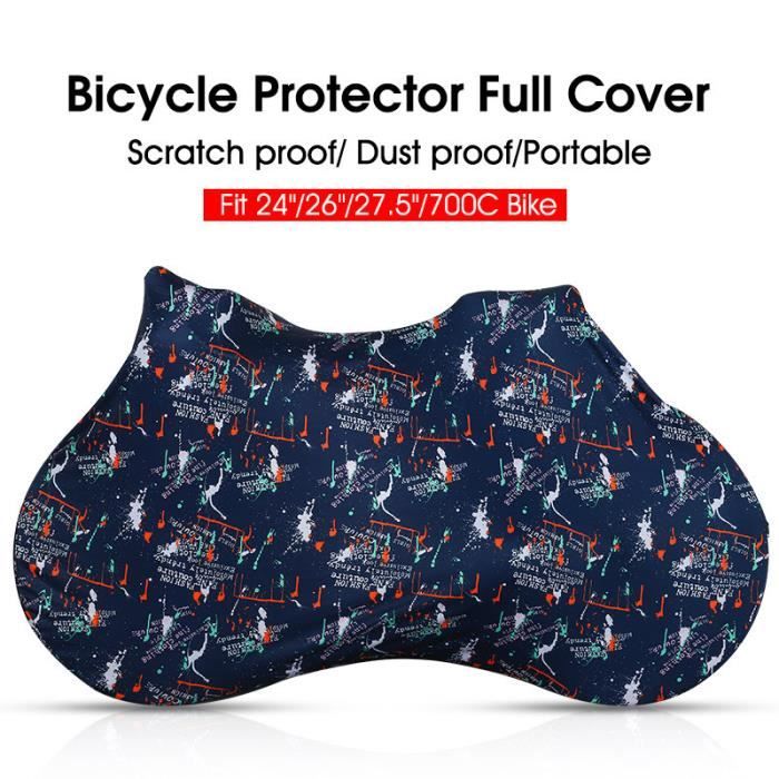 Housse de vélo en tissu Portable pour l'intérieur,Protection élastique pour  pneus de vélo de route vtt,anti-poussière- letter full