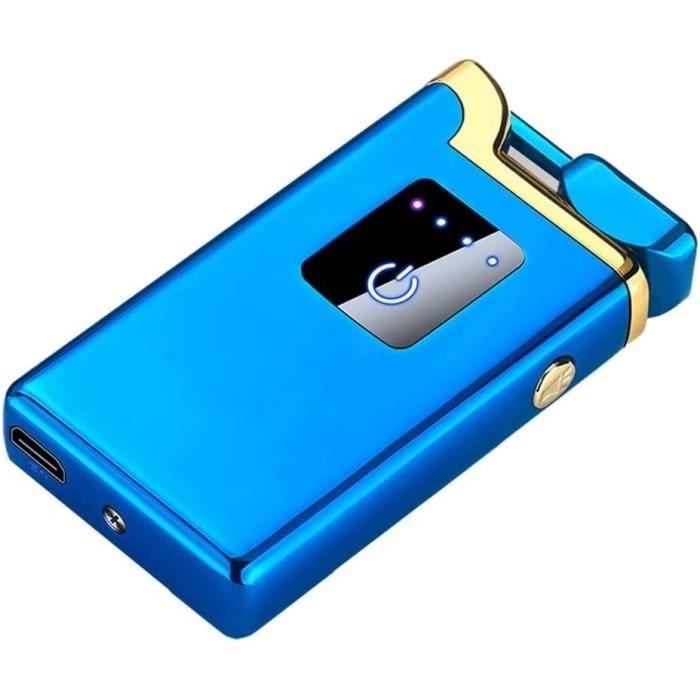Briquet Plasma Rechargeable USB-C - Double Arc Coupe-vent, écran LED, Design Transparent - 10