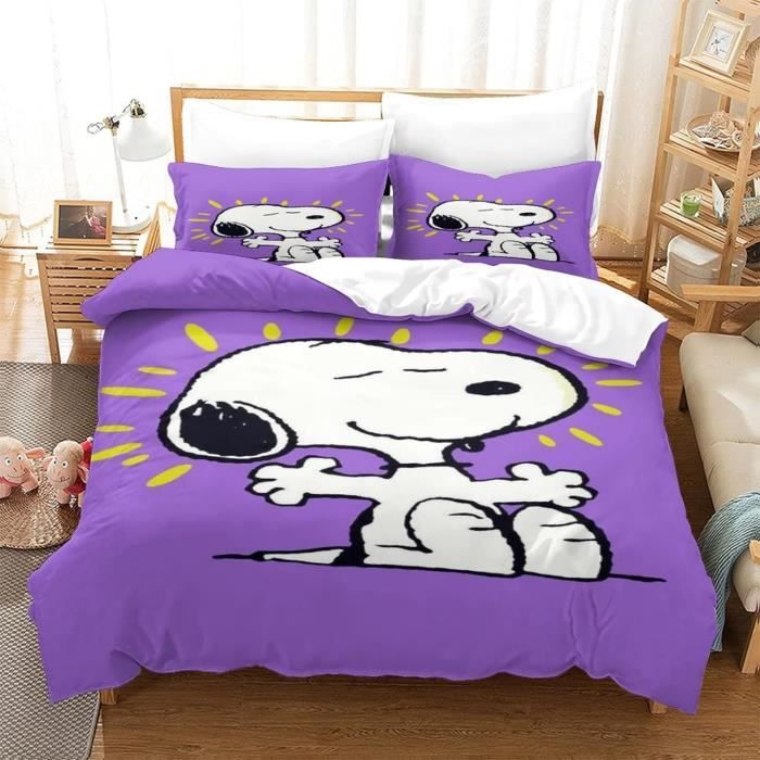 Housse De Couette Les Amis Grinch Et Snoopy Parure de lit Ensemble De