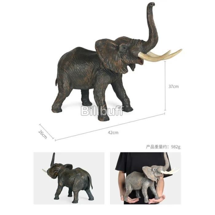 Figurines d'animaux E - Figurines d'animaux sauvages de la jungle en PVC,  Jouet pour enfant, éléphant de zoo