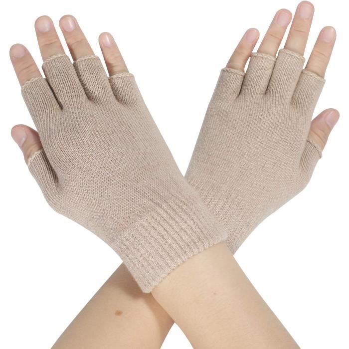 Gants En Laine Tricotée Pour Enfant - 5 Doigts, Jacquard | Pour Hiver, Chauds Et Doux | Taille 5-12 Ans