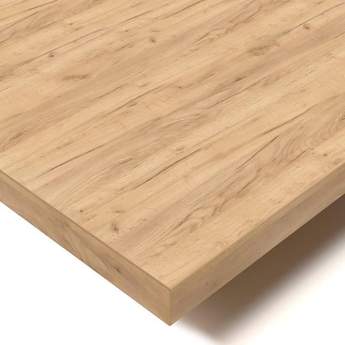 ZfiPhranillus Plateau de table rond en teck - 80 cm - Massif - 2,5 cm d'épaisseur - En bois