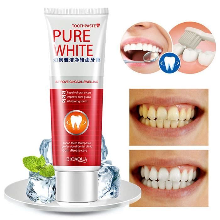 DENTITION DENTURE Dentifrice Clear Protect Gums blanchissant les
