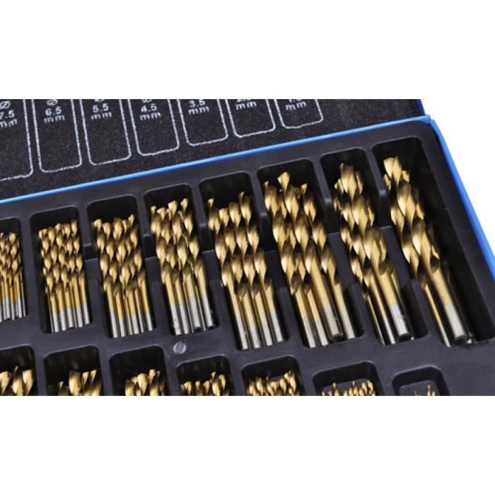 COFFRET FORETS METAUX HSS MECHES DE 1.5 A 6.5 mm BOITE DE 13 FORETS