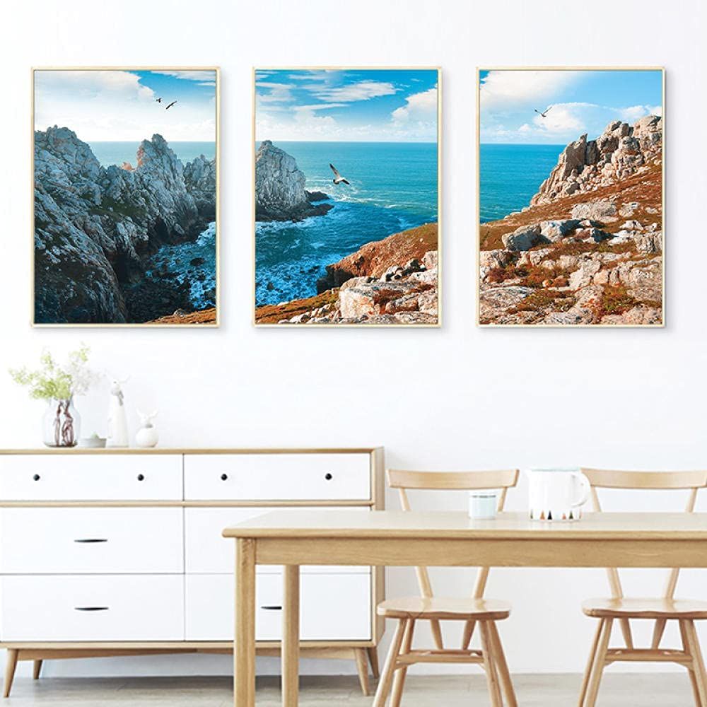 Affiche Toile Guadeloupe Voyage Paysage Abstrait - Art Moderne Pour Décoration Intérieure 50x70cm Sans Cadre