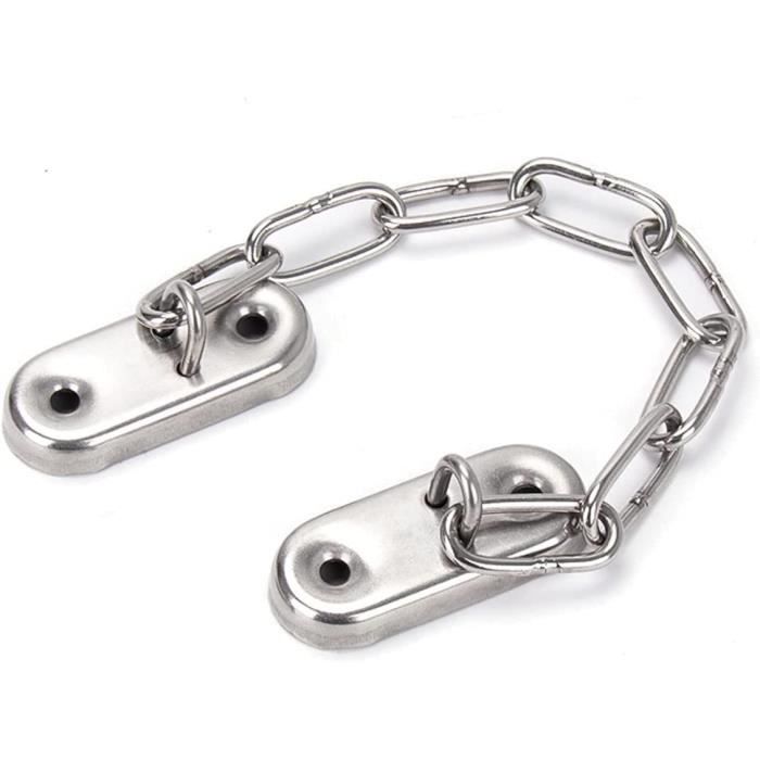 Chaîne de sécurité pour porte en acier inoxydable. Chaîne de