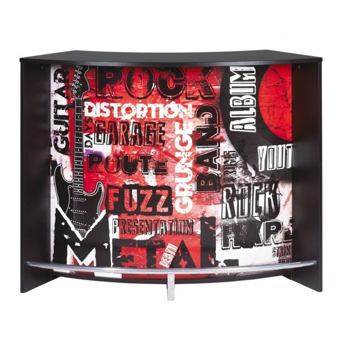 Meuble Bar Comptoir dAccueil Noir 3 Tablettes 134 5 x 104 8 x 55 3 cm - Rock 451 - L 134.5 x l 55.3 x H 104.8 cm Meuble Bar Comptoir dAccueil Noir 3 Tablettes 134 5 x 104 8 x 55 3 cm - Rock 451 - L 134.5 x l 55.3 x H 104.8 cm