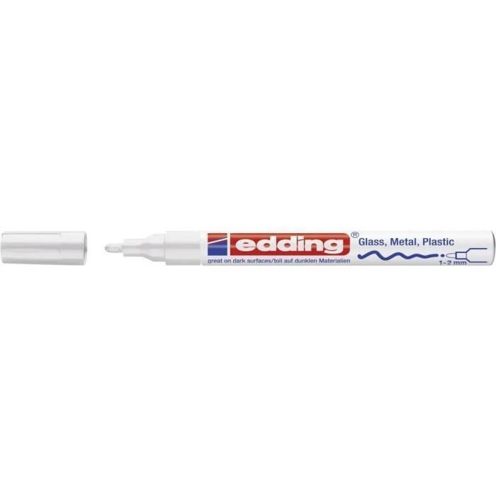 edding 751 marqueur peinture brillante - marron - 10 feutres peinture brillante - pointe ronde 1-2mm - pour dessin, coloriage, scrapbooking - étanche, très opaque