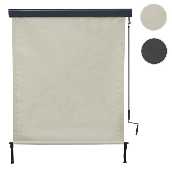 Store enrouleur vertical HWC-F42 Protection anti-UV 50 ~ 250x140 cm crème-beige