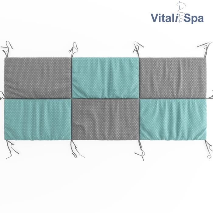 Vitalispa Lit Maison Lit Bebe Paroi Arriere Wiki 0x85 Gris Turquoise Cdiscount Puericulture Eveil Bebe