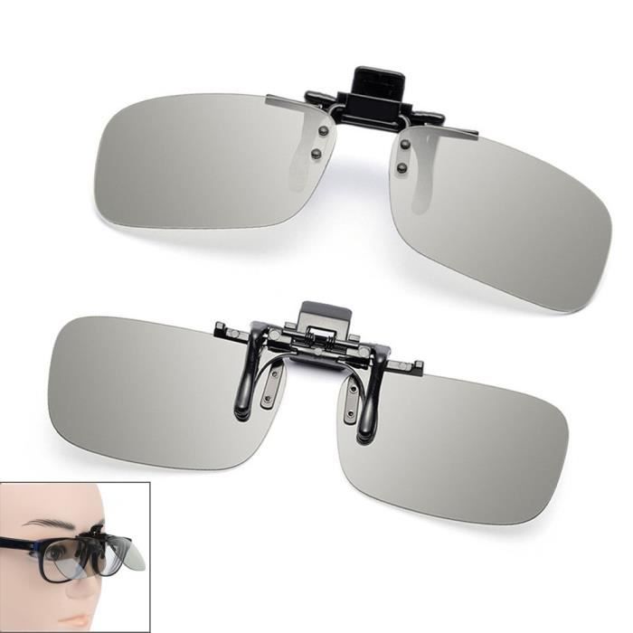Yakamoz 2pcs Reald 3d Lunettes Avec Pince Pour Generales Myopie 3d