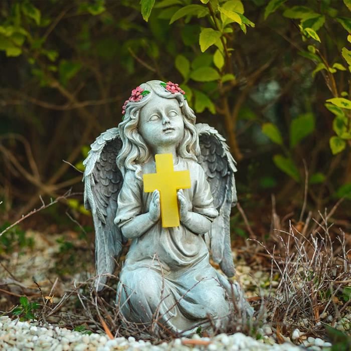 Urne En Résine Décorative En Forme D'ange - Pot De Fleurs Pour Jardin, Balcon, Décoration Extérieure