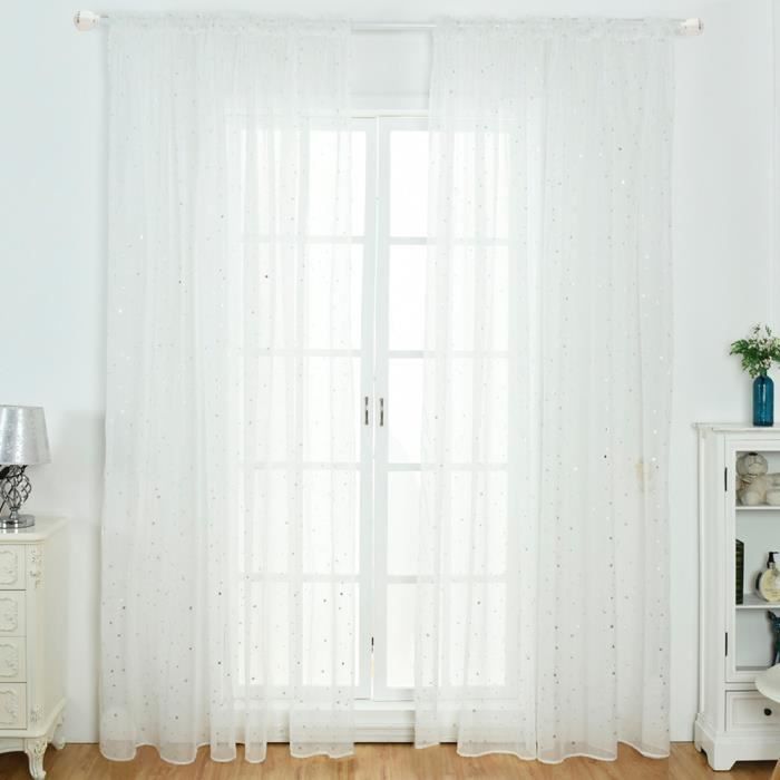 Rideaux Voilage 100x270 A Oeillet Rideau Voilage Blanc Rideaux