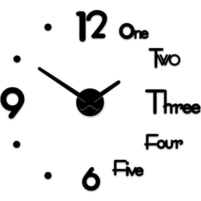 Nouveau 3d Bricolage Grande Horloge Murale Design Moderne Autocollant Mural Horloge Silencieux Decor A La Maison Salon A W6138 Achat Vente Horloge Pendule Soldes Sur Cdiscount Des Le Janvier Cdiscount