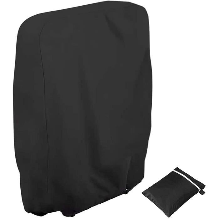 Housse Chaise Pliante Longue Pliable Imperméable Couverture Transat et Résistante Aux UV Exterieur Jardin (Noir)