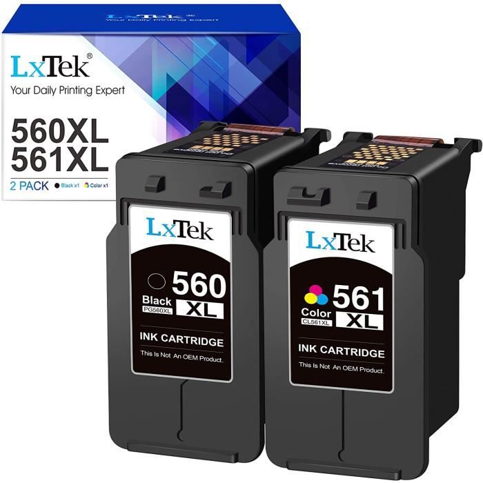 LxTek PG-560XL CL-561XL Cartouches d'encre Remanufacturée pour Canon PG-560  CL-561 XL 560XL 561XL pour Canon Pixma TS5350 - Cdiscount Informatique