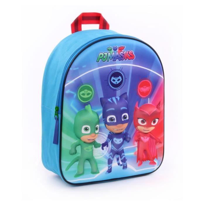 PYJAMASQUES Sac dos 3D Gar on 31 cm Bleu et multicolore