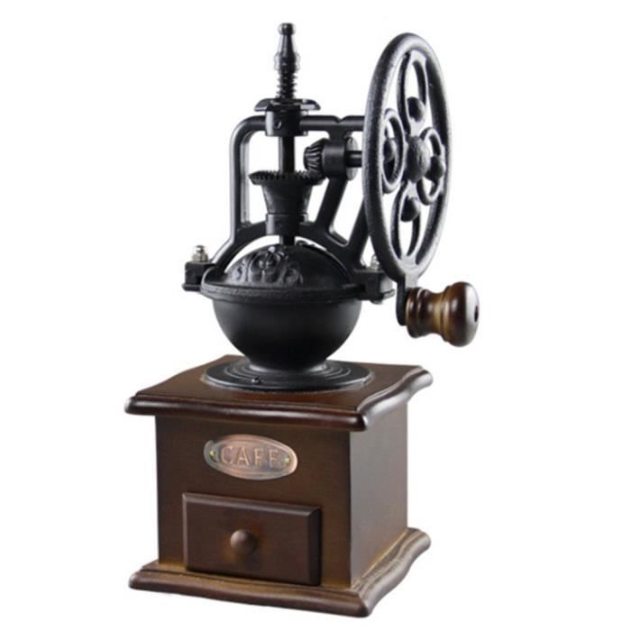 Unknow Moulin /à caf/é /à grains de caf/é vintage grande roue manuel Machine /à caf/é en fonte