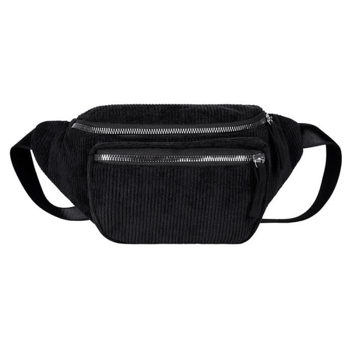 Sac Banane Velours Côtelé Unisexe – Mode Simple, Polyester, Neuf Avec étiquettes