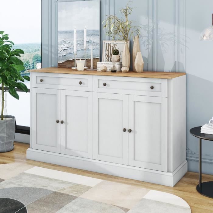 Buffet enfilade bahut moyen modle MALMO Meuble design type SCANDINAVE Effet ultra tendance pour votre salon CHNE